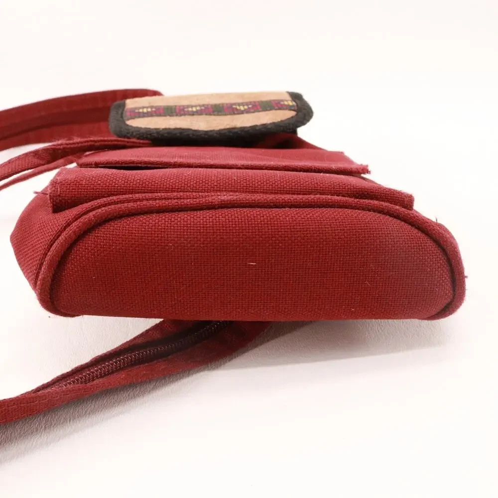 Vtg Roger Gimbel Sling Pack Backpack Handbag S Rust Canvas Suede Organizer Bag